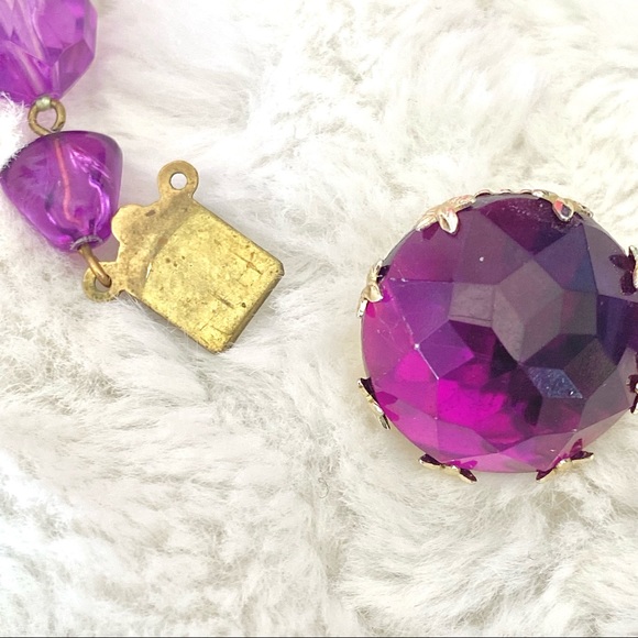 West Germany Vintage Purple Necklace - Picture 12 of 14